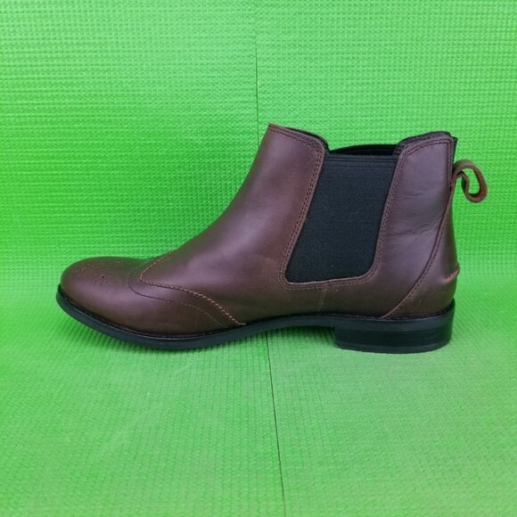 ✅Sperry Top Sider Fairpoint Chelsea Boot Brown Leather Wingtip Pull On Womens 10 - Picture 12 of 14